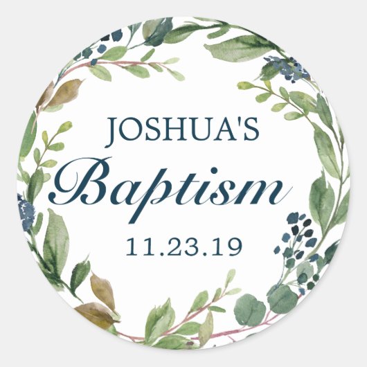 Umschlag Aufklebers Greenery Marine Runder Aufkleber (Vorderseite)