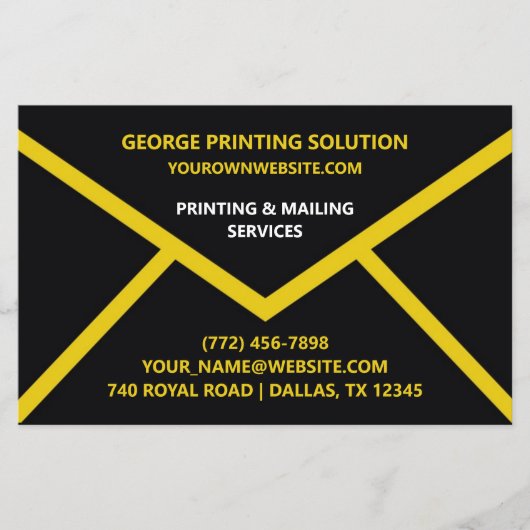 Umschlag Form einzigartig Flyer (Vorne)