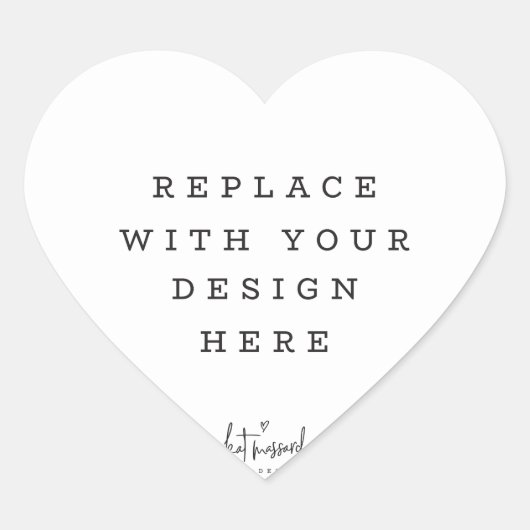 Umschlag für DRUCKBESTELLUNG Gastgeschenk Herzstüc Herz-Aufkleber (Vorderseite)