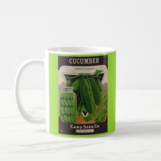Umschlag für Gurkensamen Kaffeetasse (Links)