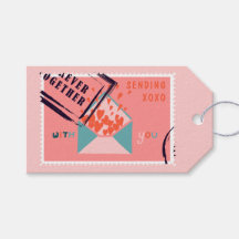 Umschlag mit Briefmarke von Red Hearts Postage