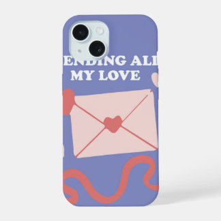 Umschlag mit der Aufschrift "All meine Liebe sende iPhone 15 Hülle