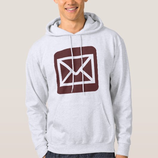Umschlag-Zeichen - Dunkelbraun Hoodie (Vorderseite)