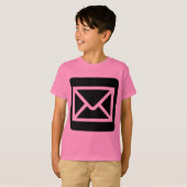 Umschlag-Zeichen - Schwarz T-Shirt (Vorne ganz)