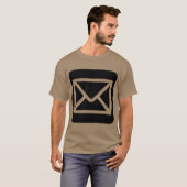 Umschlag-Zeichen - Schwarz T-Shirt (Vorne ganz)