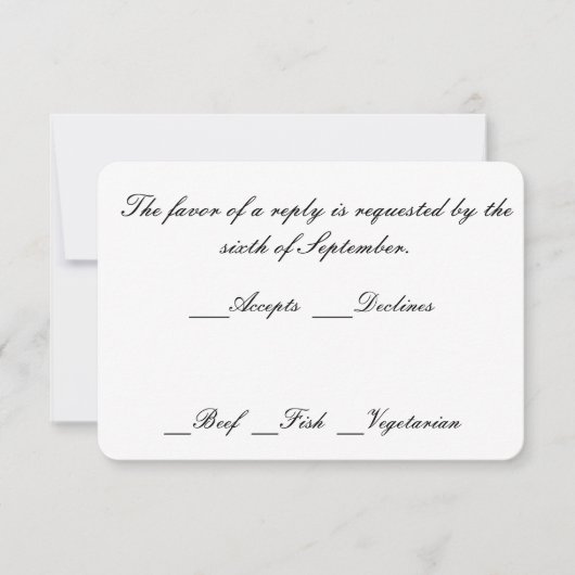 Umschläge mit Antwortkarten RSVP Karte (Vorderseite)