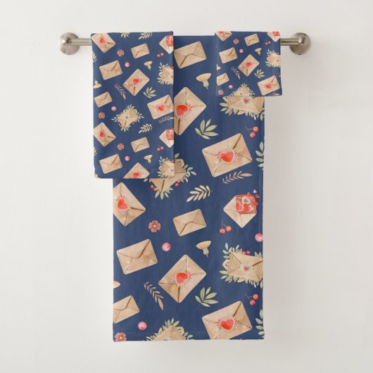 Umschläge und Herz Badhandtuch Set (Insitu)