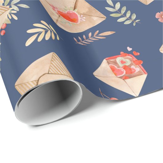 Umschläge und Herz Geschenkpapier (Rolleneckpunkt)