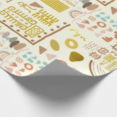 Umschlagpapier 30 in x 6 ft Altes Boho Geschenkpapier (Ecke)