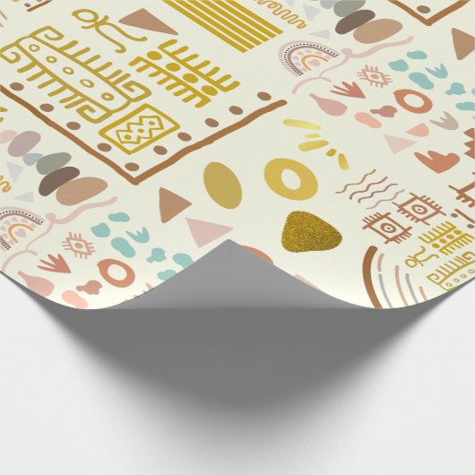 Umschlagpapier 30 in x 6 ft Altes Boho Geschenkpapier (Ecke)
