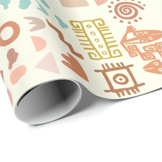 Umschlagpapier 30 in x 6 ft Altes Boho Geschenkpapier (Rolleneckpunkt)