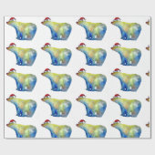 Umschlagpapier, 30 x 2,5 m Bär Santa Geschenkpapier (Flach)