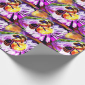 Umschlagpapier - Abstrakte Bienenblüte Geschenkpapier (Ecke)