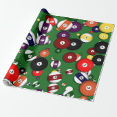 Umschlagpapier - Billard Geschenkpapier (Ungerollt)