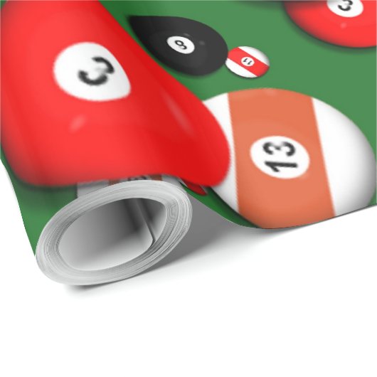 Umschlagpapier - Billard Geschenkpapier (Rolleneckpunkt)