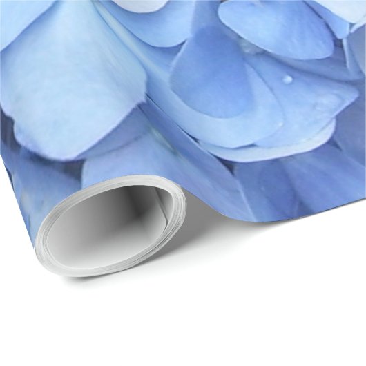 Umschlagpapier - Blue Hydrangea Geschenkpapier (Rolleneckpunkt)