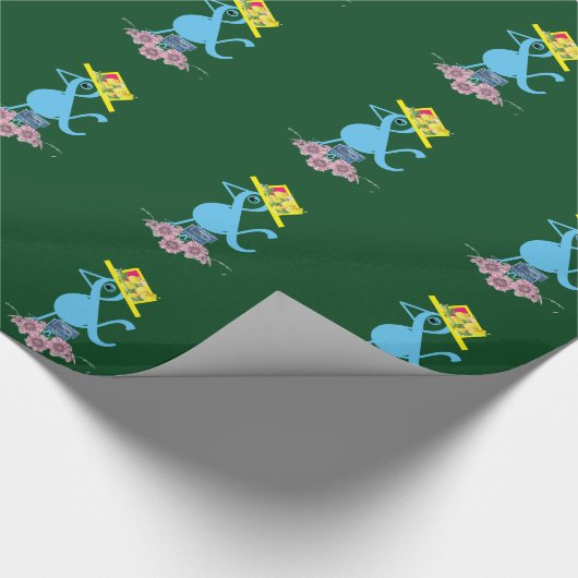 Umschlagpapier - Blue(Tweet) RFPMDesign ©️ 2024 Geschenkpapier (Ecke)