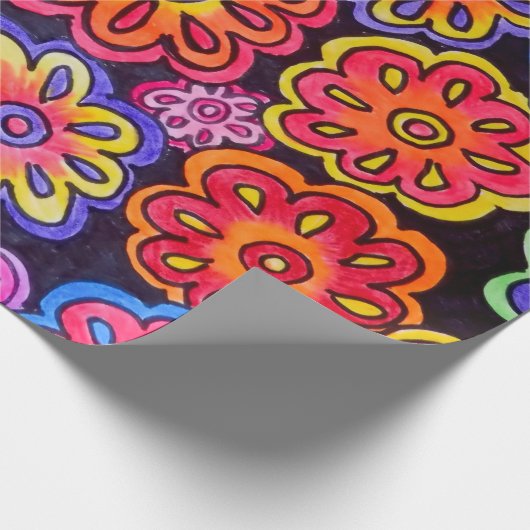 Umschlagpapier - Blume 01 Geschenkpapier (Ecke)