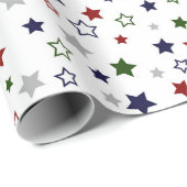 Umschlagpapier der roten grünen Marine mit grauen  Geschenkpapier (Rolleneckpunkt)