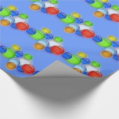 Umschlagpapier - farbenfrohe Blasen Geschenkpapier (Ecke)