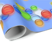 Umschlagpapier - farbenfrohe Blasen Geschenkpapier (Rolleneckpunkt)