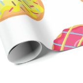 Umschlagpapier= farbige Donuts - Geburtstag Geschenkpapier (Rolleneckpunkt)