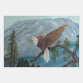 Umschlagpapier Flachblatt Set 3/Bald-Adler-Set Geschenkpapier Set (Vorderseite)
