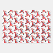 Umschlagpapier Flachblatt Set 3 TanzSanta Geschenkpapier Set (Vorderseite 3)