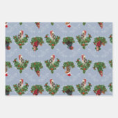 Umschlagpapier Flachblatt Set von 3 "Saint Chick" Geschenkpapier Set (Vorderseite 3)