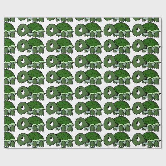 Umschlagpapier - Funny Turtle Geschenkpapier (Flach)