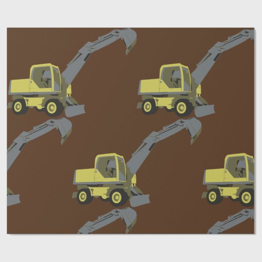 Umschlagpapier für Baufahrzeuge Geschenkpapier (Flach)