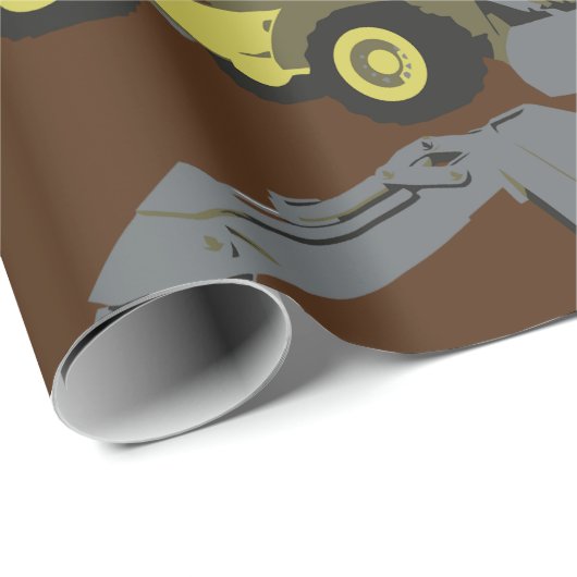 Umschlagpapier für Baufahrzeuge Geschenkpapier (Rolleneckpunkt)
