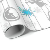 Umschlagpapier für blaue und silberne Weihnachtssc Geschenkpapier (Rolleneckpunkt)