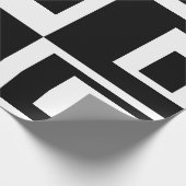 Umschlagpapier für die Abstrakten Quadrate in Schw Geschenkpapier (Ecke)