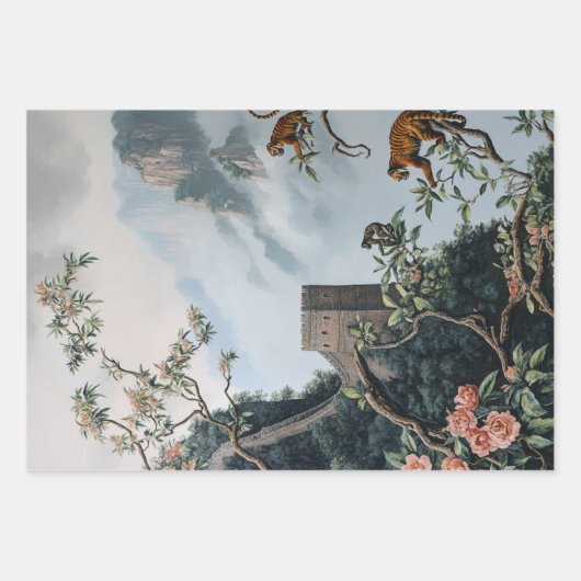 Umschlagpapier für die entkoppelte Chinoiserie Ins Geschenkpapier Set (Vorderseite 2)