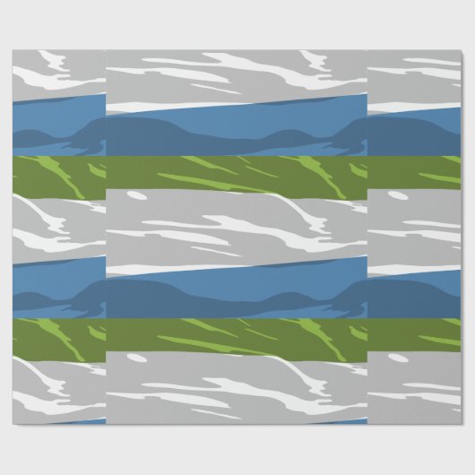 Umschlagpapier für die Flagge Sierra Leones Geschenkpapier (Flach)