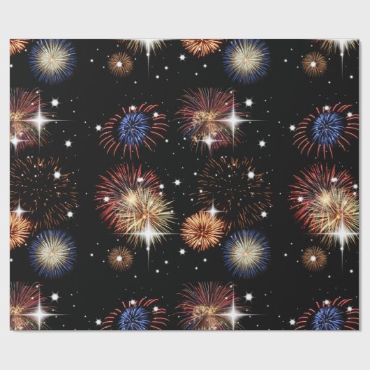 Umschlagpapier für Feuerwerkskörper und Stars Geschenkpapier (Flach)