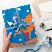 Umschlagpapier für Fox und Stars Geschenkpapier