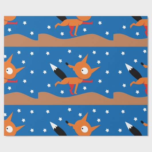 Umschlagpapier für Fox und Stars Geschenkpapier (Flach)