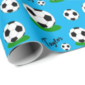 Umschlagpapier für Fußballfans, Ball, individuelle Geschenkpapier (Rolleneckpunkt)