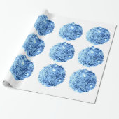 Umschlagpapier für gefrorene blaue Ornamente Geschenkpapier (Ungerollt)