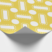 Umschlagpapier für gelbe Kreise und Quadrate Geschenkpapier (Ecke)