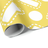 Umschlagpapier für gelbe Kreise und Quadrate Geschenkpapier (Rolleneckpunkt)