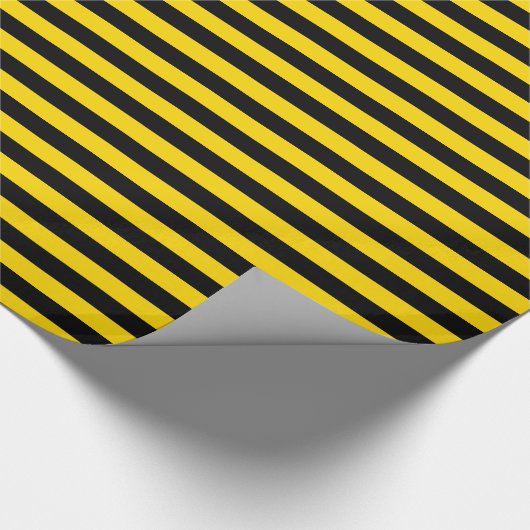 Umschlagpapier für gelbe/schwarze Streifen Geschenkpapier (Ecke)