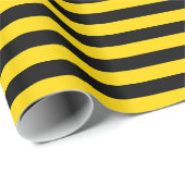 Umschlagpapier für gelbe/schwarze Streifen Geschenkpapier (Rolleneckpunkt)