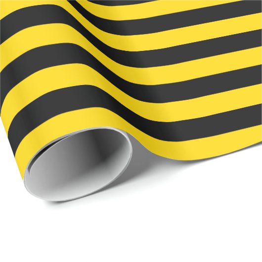 Umschlagpapier für gelbe/schwarze Streifen Geschenkpapier (Rolleneckpunkt)