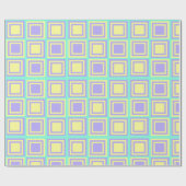 Umschlagpapier für gelbe und Lila Quadrate Geschenkpapier (Flach)
