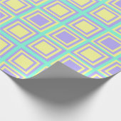 Umschlagpapier für gelbe und Lila Quadrate Geschenkpapier (Ecke)