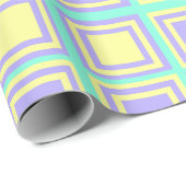 Umschlagpapier für gelbe und Lila Quadrate Geschenkpapier (Rolleneckpunkt)
