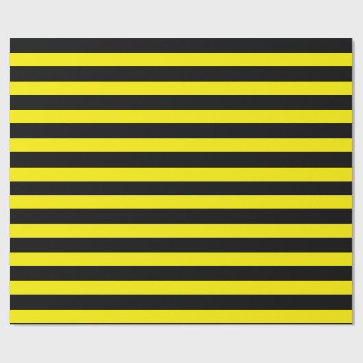 Umschlagpapier für gelbe und schwarze Streifen Geschenkpapier (Flach)